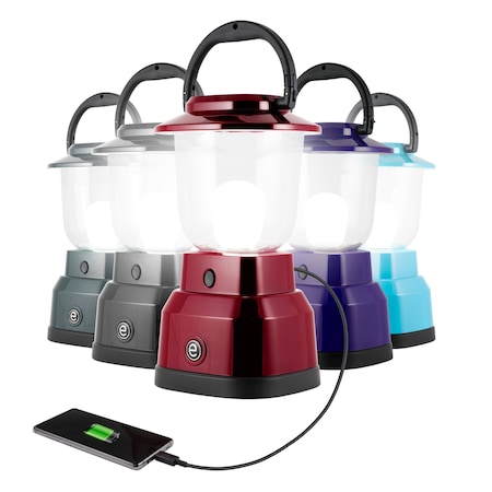 Jasco Enbrighten LED 6D Lantern, Red, with USB Alkaline Charging 29923